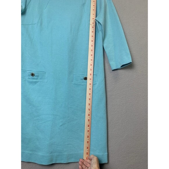 Lilly Pulitzer Charlene Shift Dress Women's Size L Teal Career Office - Picture 8 of 8